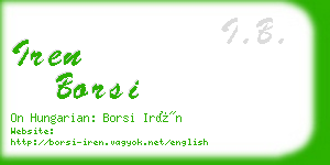 iren borsi business card